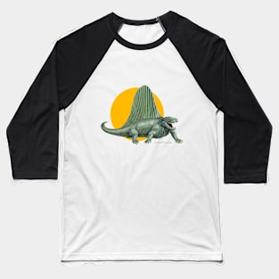 Dimetrodon Cut Out (with Orange Disc) Baseball T-Shirt